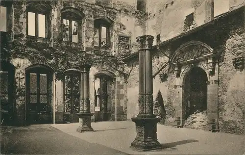 Heidelberg Heidelberger Schloss, Krönungssaal im Otto Heinrichsbau 1910