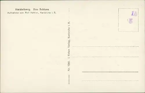 Ansichtskarte Heidelberg Heidelberger Schloss, Aufnahme von Rolf Kellner 1930