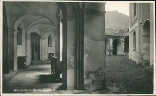 Foto Haindorf Hejnice Fotokarte - Kreuzgang 1930 Privatfoto