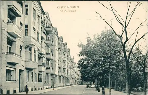 Postcard Küstrin Kostrzyn nad Odrą Marktplatz 1918