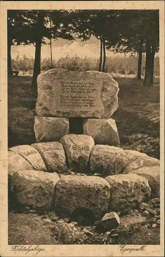 Ansichtskarte  Fichtelgebirge (Allgemein), Eger-Quelle, Eger-Steine 1920