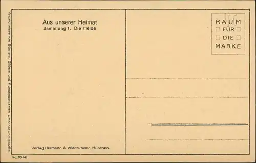 Ansichtskarte  "Die alte Mühle", Heimat-Serie "Die Heide" 1920