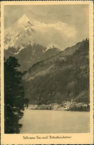 Zell am See Panorama-Ansicht, Teilansicht mit Kitzsteinhorn 1940/1937