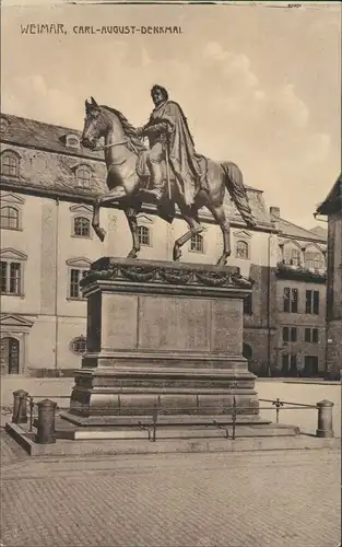 Ansichtskarte Weimar Carl-August-Denkmal 1910