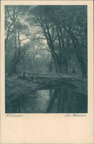 Ansichtskarte  H. Darnaut "Der Waldbach" 1920