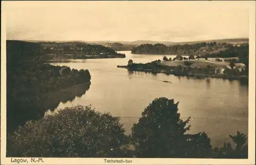Postcard Lagow Łagów Tschetsch-See 1922