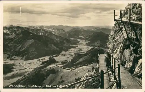 Bayrischzell Wendelstein Gipfelweg mit Blick ins Tal, Alpen Berge 1930