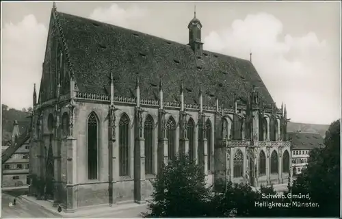 Ansichtskarte Schwäbisch Gmünd Heiligkreuz-Münster, Gebäude-Ansicht 1930