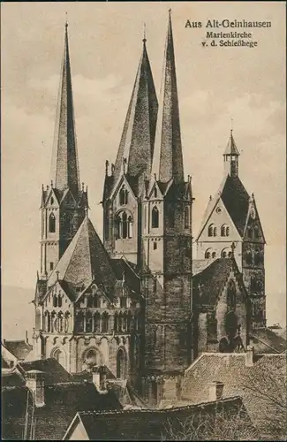 Ansichtskarte Gelnhausen Marienkirche v.d. Schießhege, Alt-Gelnhausen 1920