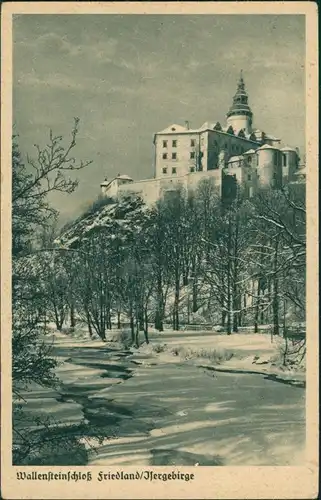 Friedland im Isergebirge Frýdlant v Čechách Schloss Wallenstein im Winter 1935