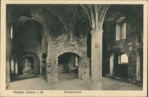 Ansichtskarte Chorin Kloster Chorin Mecklenburg, Klosterküche, Küche 1925