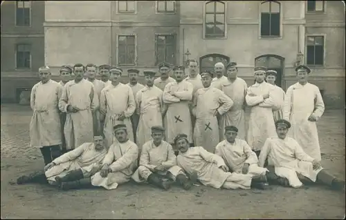 Bautzen  Militär  1.WK (Erster Weltkrieg) Soldaten vor Lazarett 1918 Privatfoto