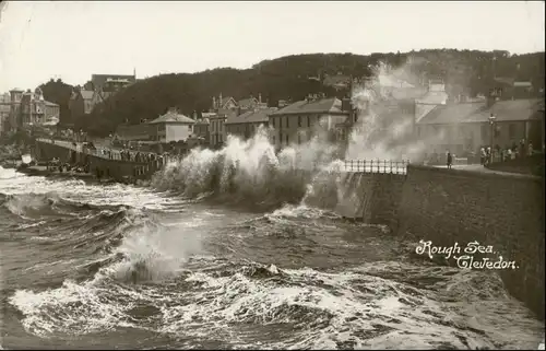 Postcard Clevedon (Somerset) Sturmflut - Stadt 1930