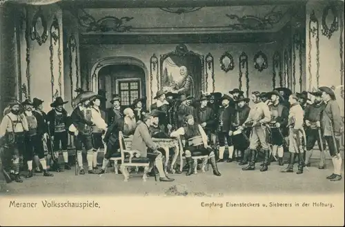Cartoline Meran Merano Meraner Volksschauspiel - Hofburg 1919