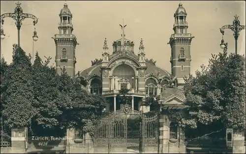 Ansichtskarte Zürich Partie an der Tonhalle 1926