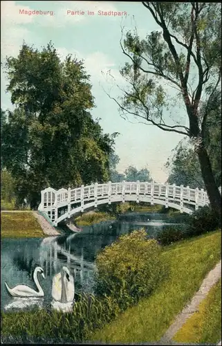 Werder-Magdeburg Stadtpark Stempel Hilfslazarett Freidrich Wilhelm 1915