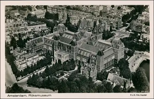 Postkaart Amsterdam Amsterdam Luftbild Rijksmuseum 1935