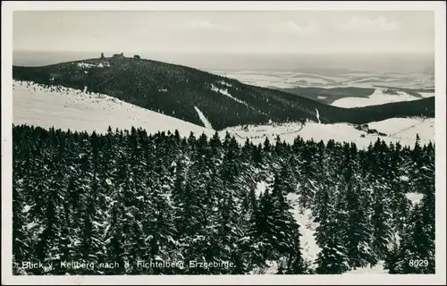 Postcard Sankt Joachimsthal Jáchymov Blick zum Keilberg -Winter 1935
