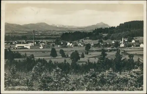 Ansichtskarte Biessenhofen Stadt, Fabrik (gel. Nachgebühr) 1929