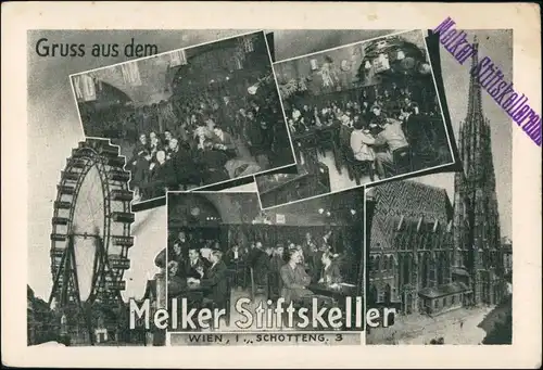 Ansichtskarte Wien Prater, Melker Stiftskeller 1934