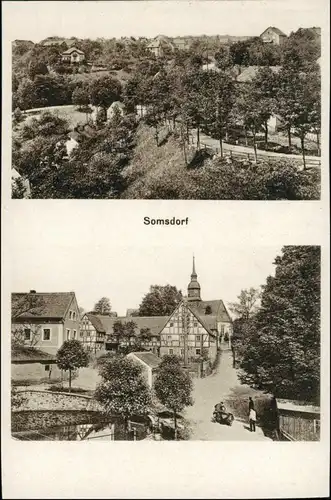 Ansichtskarte Somsdorf-Freital 2 Bild: Straßen 1934