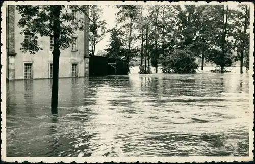 Ansichtskarte Wechselburg Privatfoto Hochwasser 1953