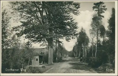 Ansichtskarte Dorfhain-Tharandt Haltestelle Dorfhainer Weg 1930