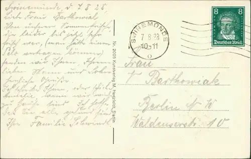 Postcard Swinemünde Świnoujście Strandpromenade vom Kurhaus 1928