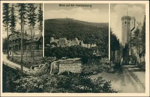 Ansichtskarte Heidelberg Königstuhl 3 Bild 1928