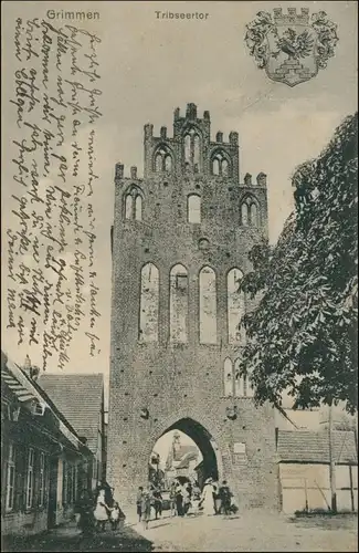 Ansichtskarte Grimmen Straße - Tribseertor 1918