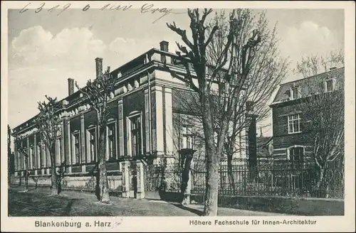 Blankenburg (Harz) Höhere Fachschule für Innen Architektur 1928