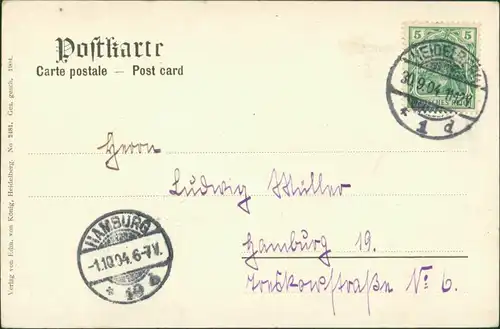 Ansichtskarte Heidelberg Neubau - Universitätsbibliothek 1904