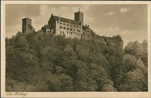 Ansichtskarte Eisenach Wartburg Burg Gesamtansicht, Castle Postcard 1920