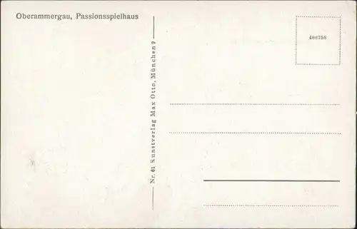 Oberammergau Passionstheater/Passionsspielhaus, Theater Gebäude 1930