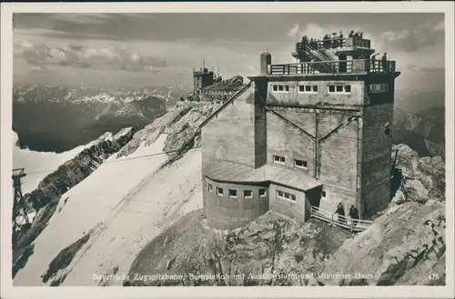 Garmisch-Partenkirchen Bayrische Zugspitzbahn Bergstation am Münchener Haus 1940