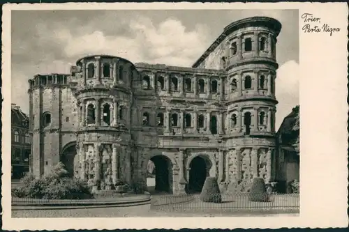 Trier Porta Nigra, Römisches Stadttor, AK mit Nachgebühr-Stempel 1935