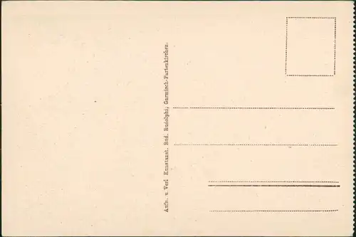 Garmisch-Partenkirchen Panorama-Ansicht, Alpen Bergkette mit Dreitorspitze 1920