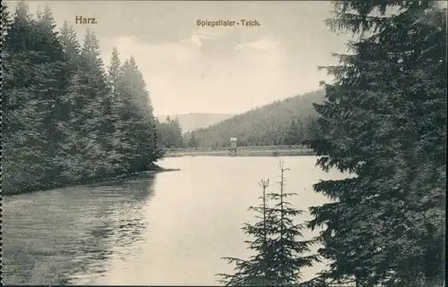 Hahnenklee-Bockswiese-Goslar Spiegeltaler Teich, Wald Partie,   1910