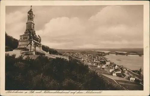 Rüdesheim (Rhein) National-Denkmal / Niederwalddenkmal bei Rüdesheim am Rhein 1920