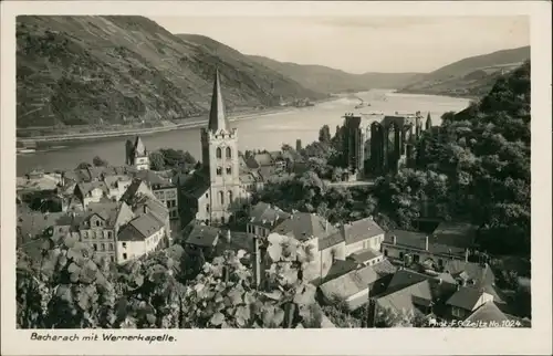 Ansichtskarte Bacharach Totalansicht 1930