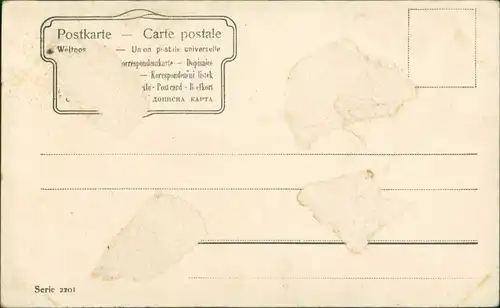 Ansichtskarte  Pfingsten - Fotokunst Mädchen spielt mit Maikäfer 1908