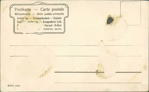 Ansichtskarte  Pfingsten - Fotokunst Mädchen und Maikäfer spielen 1908