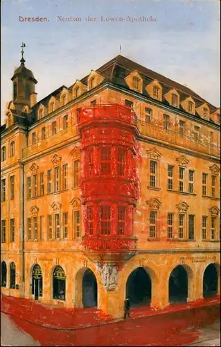 Ansichtskarte Innere Altstadt-Dresden Altmarkt - Löwenapotheke 1931