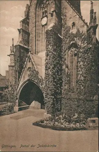 Göttingen Portal der Jacobikirche, Außenansicht Kirche, Church 1910