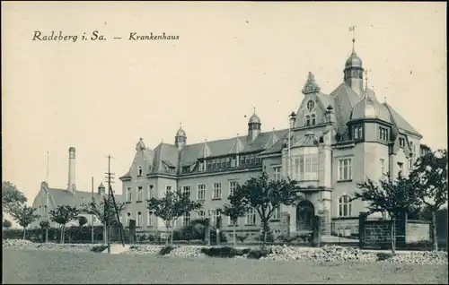 Ansichtskarte Radeberg Partie am Krankenhaus 1916