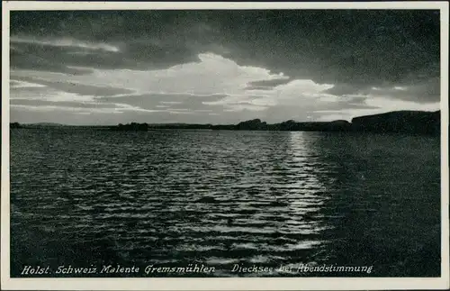 Bad Malente-Gremsmühlen-Malente Dieksee Abendstimmung über dem See 1930