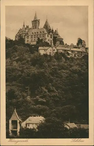 Ansichtskarte Wernigerode Schloss Gesamtansicht, Panoramic View Castle 1920