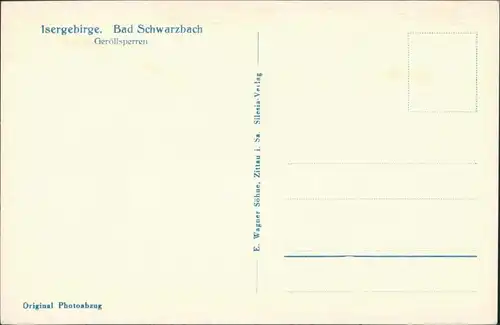 Bad Schwarzbach-Bad Flinsberg Czerniawa-Zdrój Świeradów-Zdrój Umland-Ansicht, Geröllsperren, Wasserfall River Falls 1930