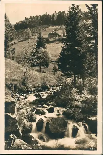 .Baden-Württemberg Haus am Hang, Bachlauf, River Falls Black Forest 1940