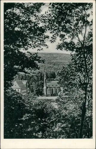 Ansichtskarte Marienthal-Geisenheim Kloster, Kirche, Teilansicht 1930